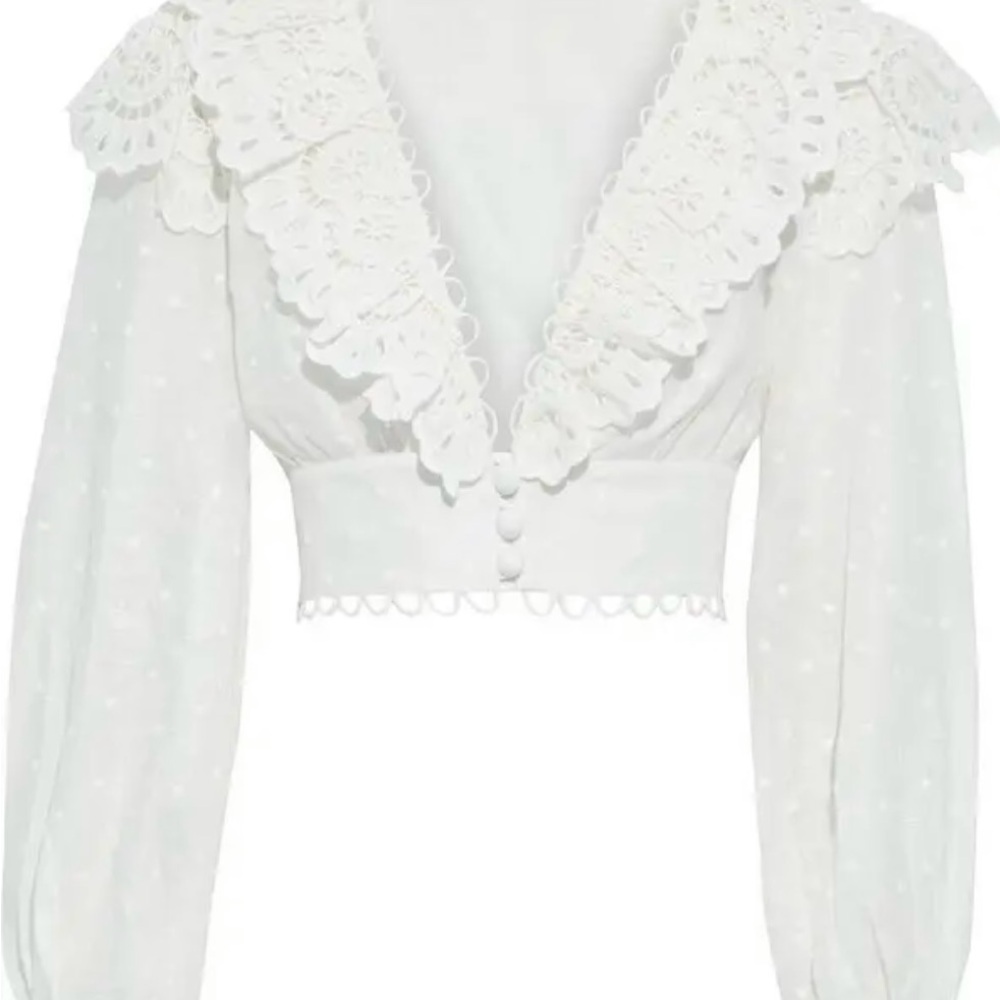 Zimmermann White Lace Blouse